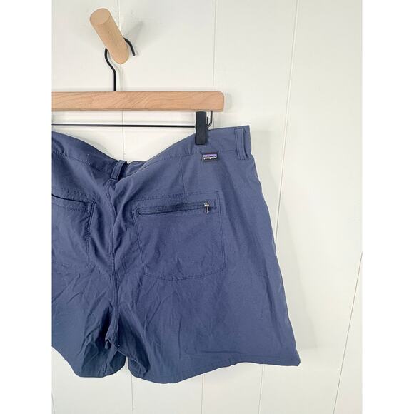 Patagonia Womens Quandry Nena Hiking Shorts Plus Size 16 Navy Blue 5" - Picture 11 of 12
